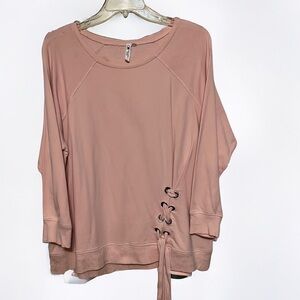 Cable & Gauge pink pullover. Sz 1X